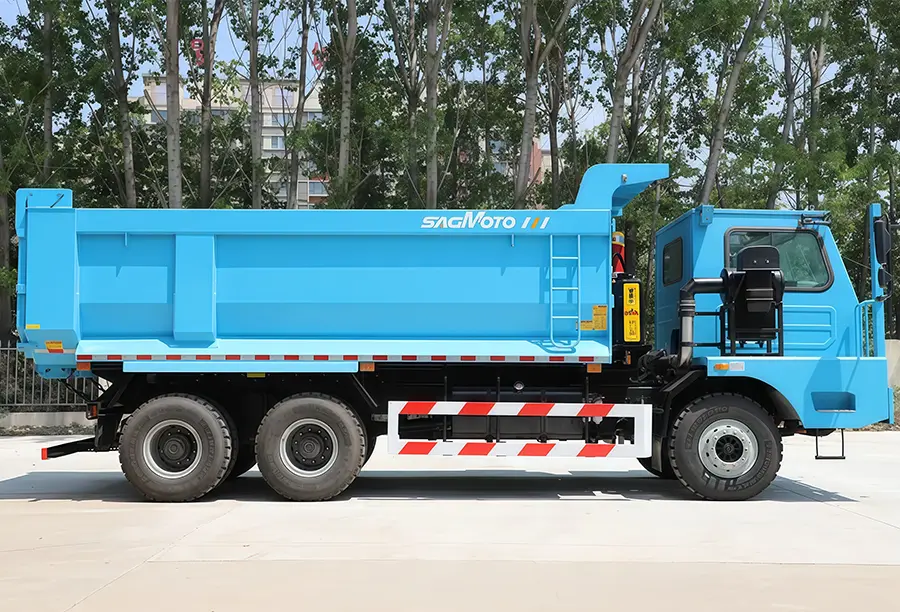 Shacman Offset Dump Mining Truck