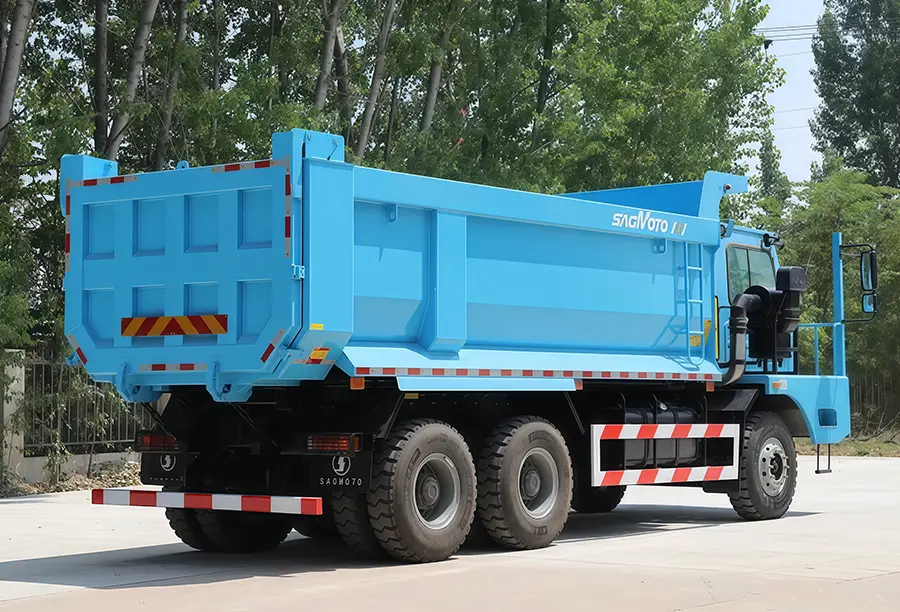 Shacman Offset Dump Mining Truck