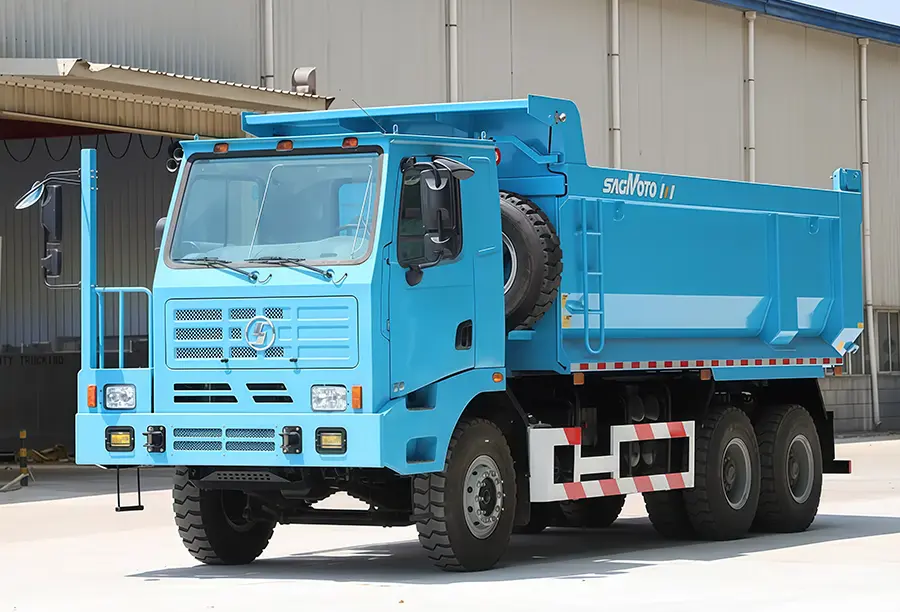 Shacman Offset Dump Mining Truck